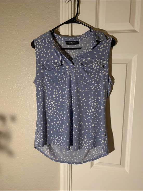 Knapp Studio Tops - Kensie Periwinkle Sleeveless Printed Pocket Camisole
